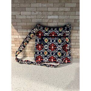 VERA BRADLEY Bowler Over the Shoulder Purse . Orange, Blue Green.